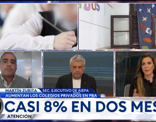 Colegios privados: aumentan 8.1% las cuotas entre agosto y septiembre