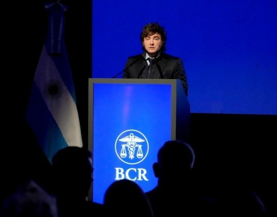 Javier Milei en la Bolsa de Comercio de Rosario: “por qué tanto ruido con la morosidad”